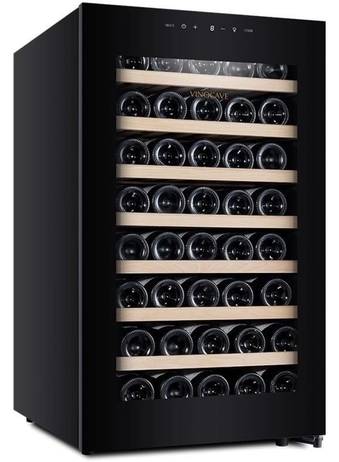 vinocave Wine Cooler, Beverage Fridge with 40 Bottles Capacity, automatic Temperature and humadity Control, Wooden Racks, Double Glazed UV Protection Glass Door, LED Display - for Hotels, Home & Office - Image 2